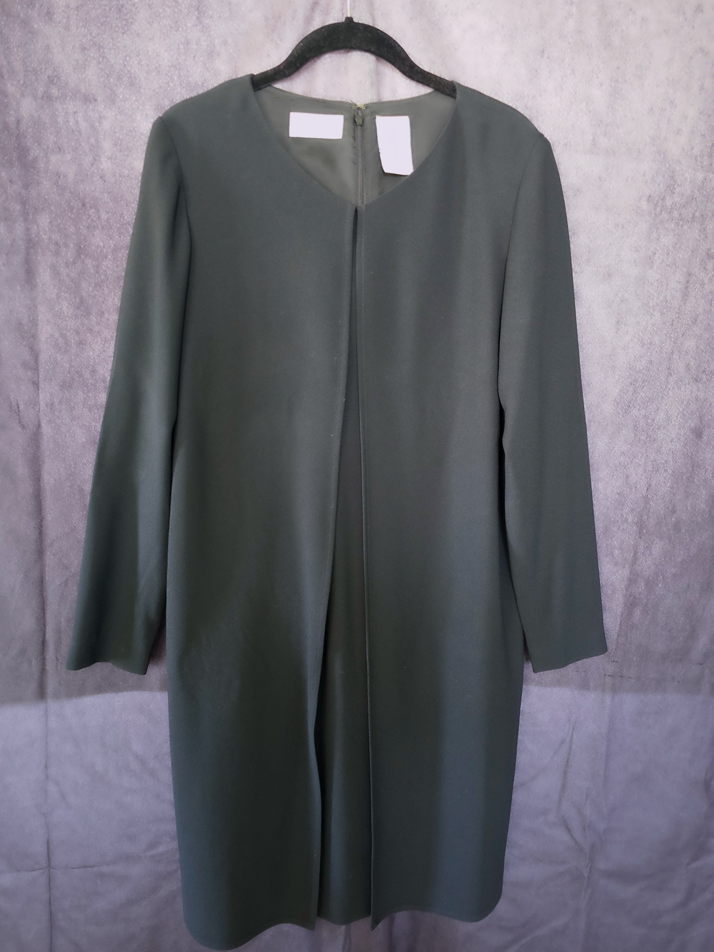 Vintage Liz Claiborne Black Dress Size 6 Long Sleeve Sheath Made in Korea 80s